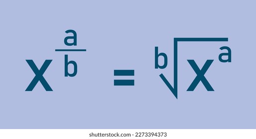 Rational exponents and radicals in mathematics.