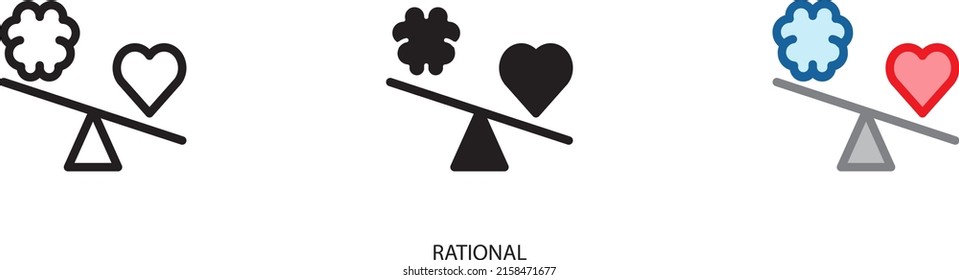 Rational icon , vector illustration