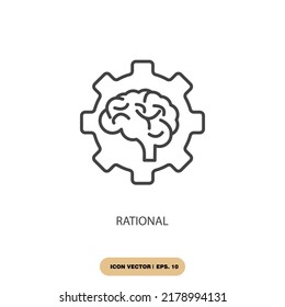 rational icons  symbol vector elements for infographic web