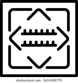 Rational Number Line Vector Icon Design