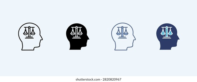 Rationality Multiple Icon Illustration Vector