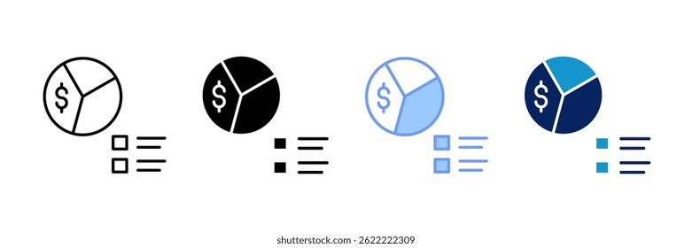 Ratios Icon Set Multiple Style Collection