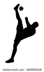 Rattan ball sport man silhouette vector, healthy athlete.