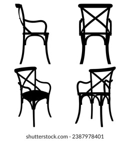 Rattan Chair Vector 12. Illustration Isolated On White Background. A vector illustration Of A Chair.