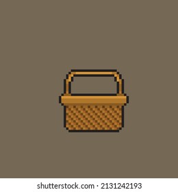 Rattan Lunch Box In Pixel Style