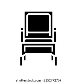 rattan patio chair glyph icon vector. rattan patio chair sign. isolated contour symbol black illustration