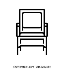 rattan patio chair line icon vector. rattan patio chair sign. isolated contour symbol black illustration