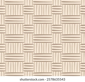 Rattan seamless pattern. Texture of the weave. Vector illustration.