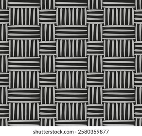 Rattan seamless pattern. Texture of the weave. Vector illustration. 