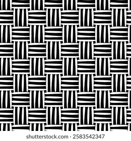 Rattan seamless pattern. Texture of the weave. Vector illustration.