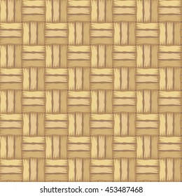 Rattan striped textured background. Wicker pattern. Vector seamless pattern.