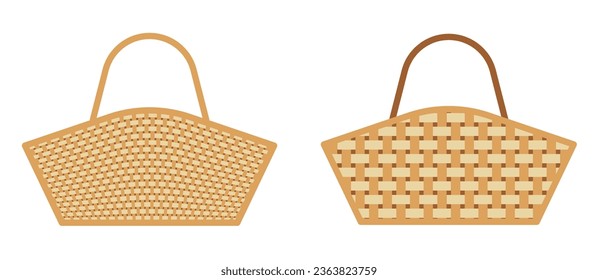 Rattan wicker basket container bag 