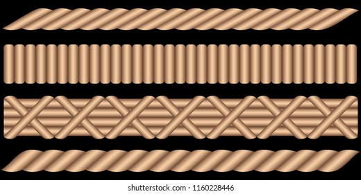 Rattan Wicker Basket Edge Pattern [Vector]