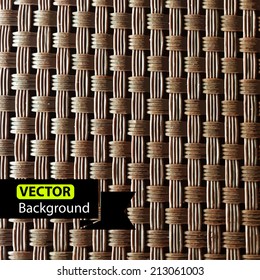 Rattan. Wicker pattern texture, vector background. EPS