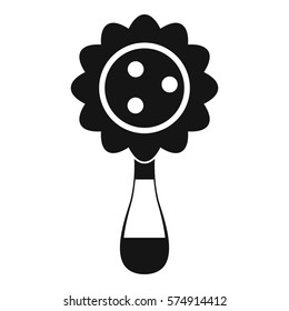 Rattle baby toy icon. Simple illustration of rattle baby toy vector icon for web