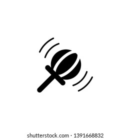 rattle baby toy icon vector illustration