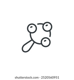 Ícone do brinquedo do bebê de Rattle, ilustração vetorial