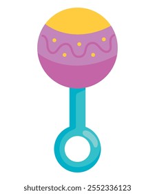 rattle baby toy isolated icon