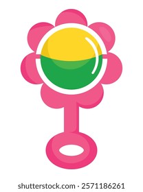 rattle baby toy isolated icon