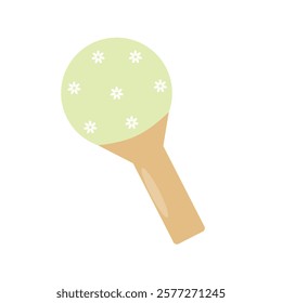 Rattle. Bright toy for a newborn. Colorful rattle for a small child. Vector illustration isolated on a white background.