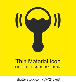 Rattle bright yellow material minimal icon or logo design