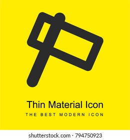 Rattle bright yellow material minimal icon or logo design