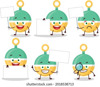 Rattle cartoon in character bring information board. Vector illustration