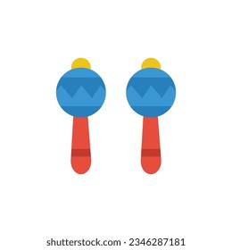 Rattle colored icon. illustration graphic of Rattle colored