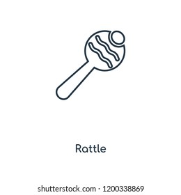 Rattle concept line icon. Linear Rattle concept outline symbol design. This simple element illustration can be used for web and mobile UI/UX.