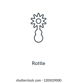 Rattle concept line icon. Linear Rattle concept outline symbol design. This simple element illustration can be used for web and mobile UI/UX.
