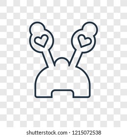 Rattle concept vector linear icon isolated on transparent background, Rattle concept transparency concept in outline style