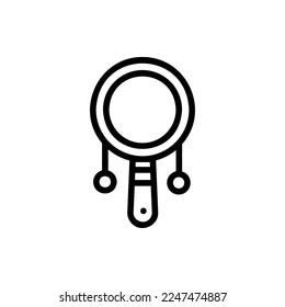 rattle drum icon with isolated vektor and transparent background