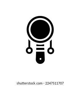 rattle drum icon with isolated vektor and transparent background