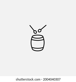 Rattle drum icon sign vector,Symbol, logo illustration for web and mobile