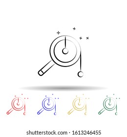 Rattle drum multi color style icon. Simple thin line, outline vector of dia de muertos icons for ui and ux, website or mobile application