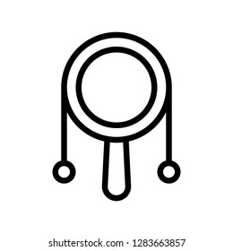 Rattle Drum vector, Chinese New Year related line design icon editable stroke