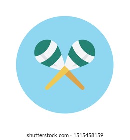 rattle glyph flat vector icon
