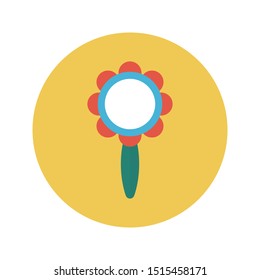 rattle glyph flat vector icon