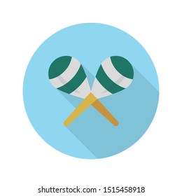 rattle glyph flat vector icon