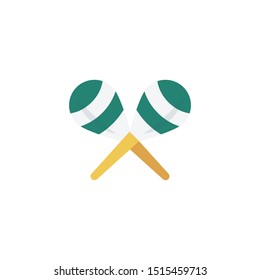 rattle glyph flat vector icon
