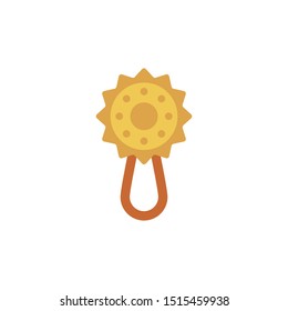 rattle glyph flat vector icon