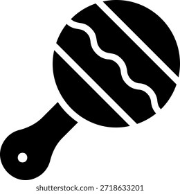 Rasseln Glyphe Symbol Illustration