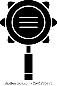 Rattle Glyph Vector Icon Design
