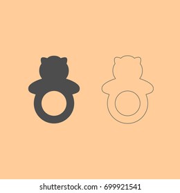 Rattle icon . 
