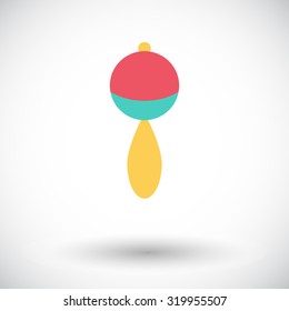 Rattle icon. Flat vector related icon for web and mobile applications. It can be used as - logo, pictogram, icon, infographic element. Vector Illustration. 