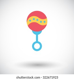 Rattle icon. Flat vector related icon for web and mobile applications. It can be used as - logo, pictogram, icon, infographic element. Vector Illustration. 