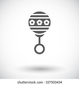 Rattle icon. Flat vector related icon set for web and mobile applications. It can be used as - logo, pictogram, icon, infographic element. Vector Illustration. 