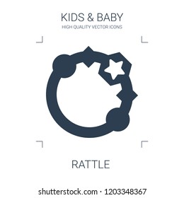 rattle icon. high quality filled rattle icon on white background. from kids baby collection flat trendy vector rattle symbol. use for web and mobile