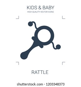 rattle icon. high quality filled rattle icon on white background. from kids baby collection flat trendy vector rattle symbol. use for web and mobile