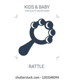 rattle icon. high quality filled rattle icon on white background. from kids baby collection flat trendy vector rattle symbol. use for web and mobile